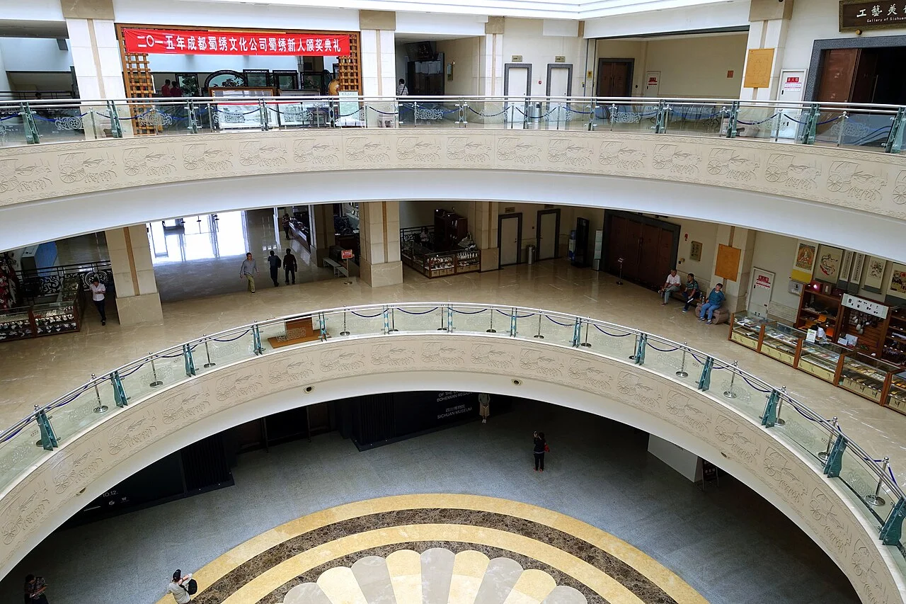 Interior view of the Sichuan Provincial Museum (四川省博物院), also known as the Sichuan Museum, 251 Huanhua S Road, Chengdu, Sichuan, China. Photography was permitted in the museum without restriction.