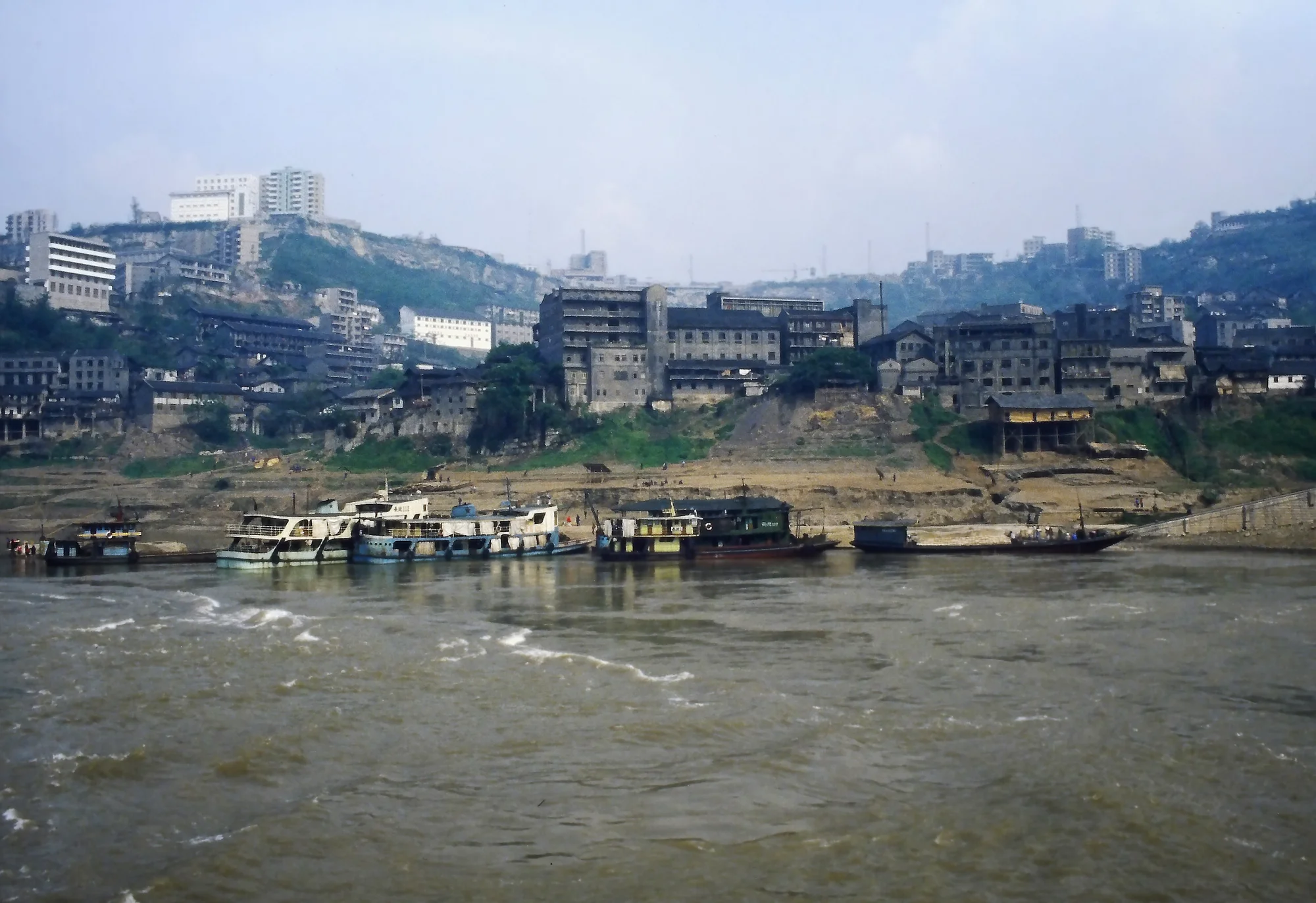 Industry on the Yangtze river at Chongqing in 1988