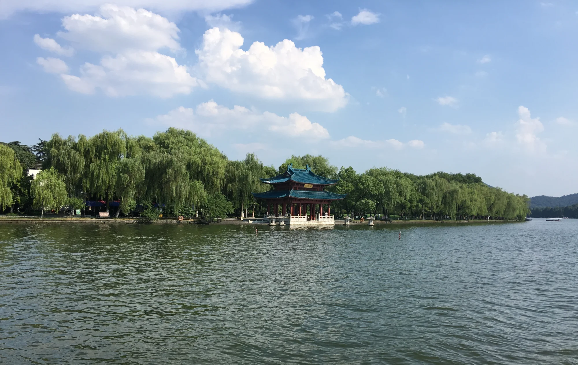 The Yingzhou Island at the West Lake, Hangzhou (China).