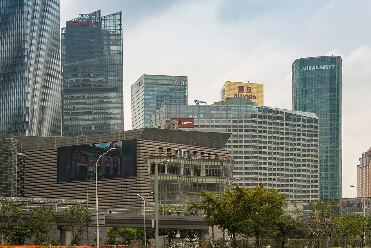 Pudong is a district of Shanghai, located east of the Huangpu River across from the historic city center of Shanghai in Puxi.