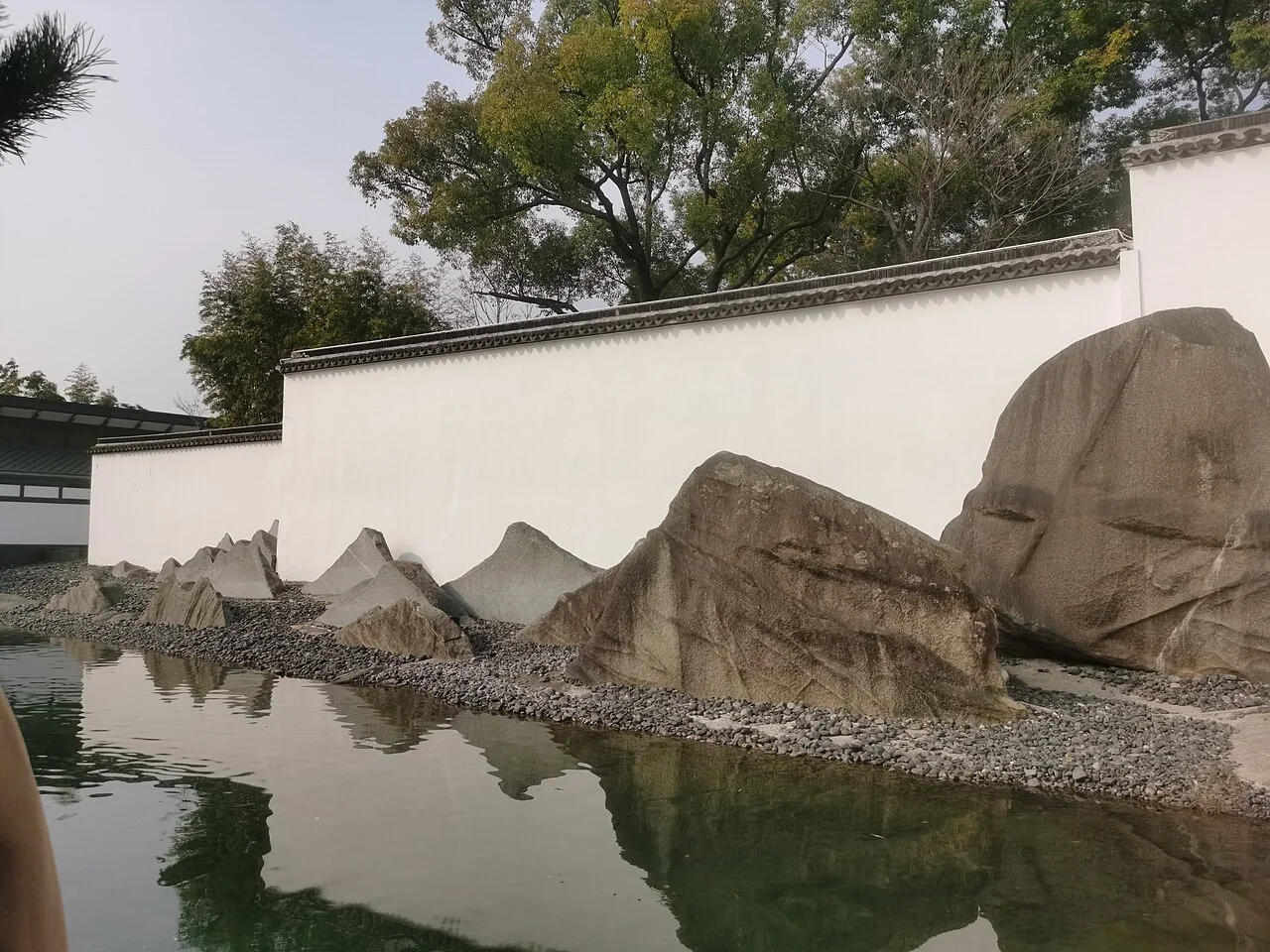 Designed by I. M. Pei, with his ancestor Suzhou's characteristic.