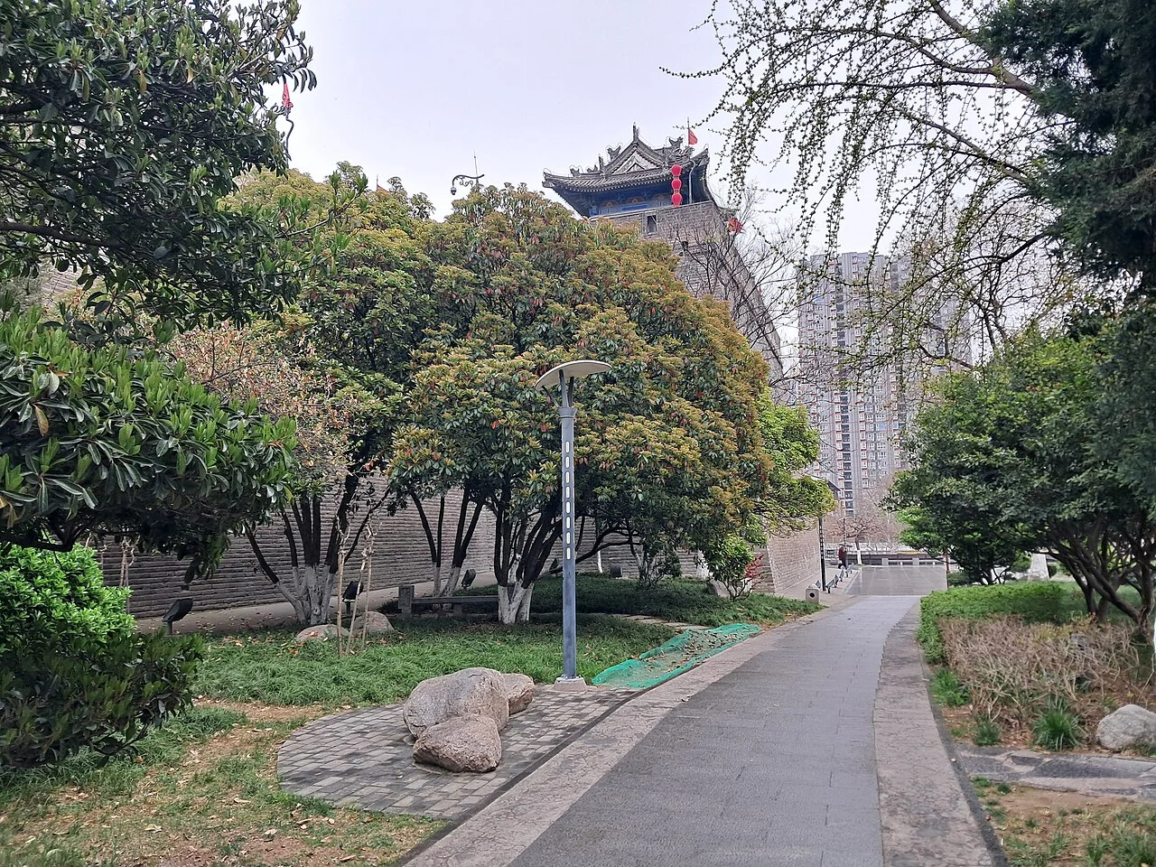 Park near Xi'an city walls